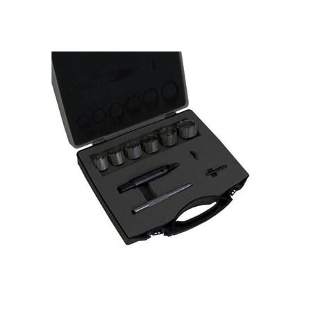 Champion Cutting Tool SMC 12 Piece Sheet Metal Cutter Set, Includes: 13/16in - 1-1/2in Sheet Metal Cutters, Arbor CHA SMC-SET-2